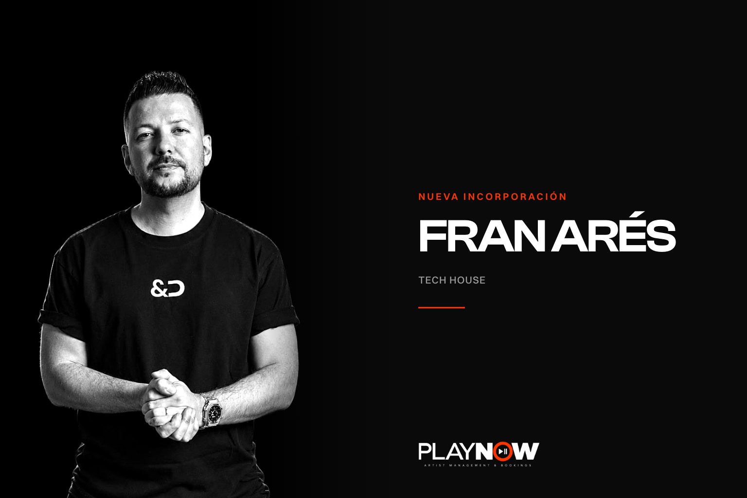 Fran Arés, DJ y productor madrileño de tech house, retrato para PLAYNOW