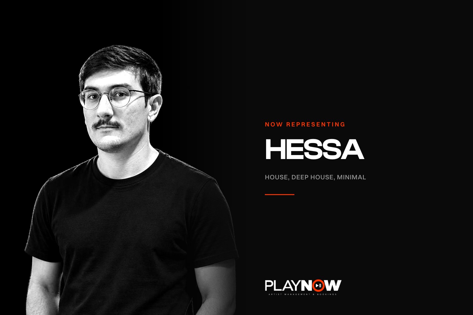 HESSA, house, deep house and minimal DJ and producer based in Ibiza, portrait for PLAYNOW