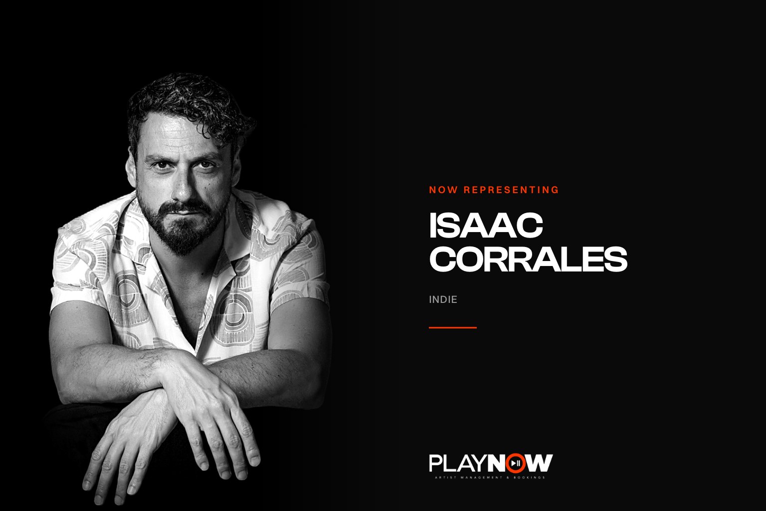 Isaac Corrales, indie, rock and electronic DJ resident in Madrid, portrait for PLAYNOW