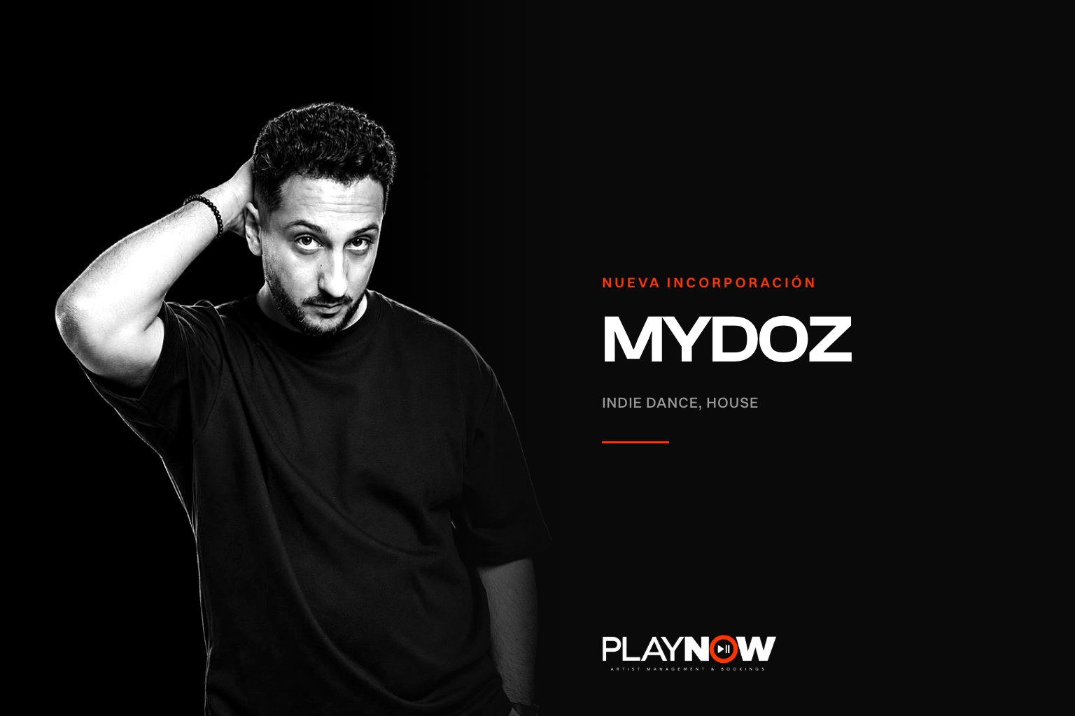 MYDOZ, DJ y productor francés de afro house, indie dance y tech house, retrato para PLAYNOW