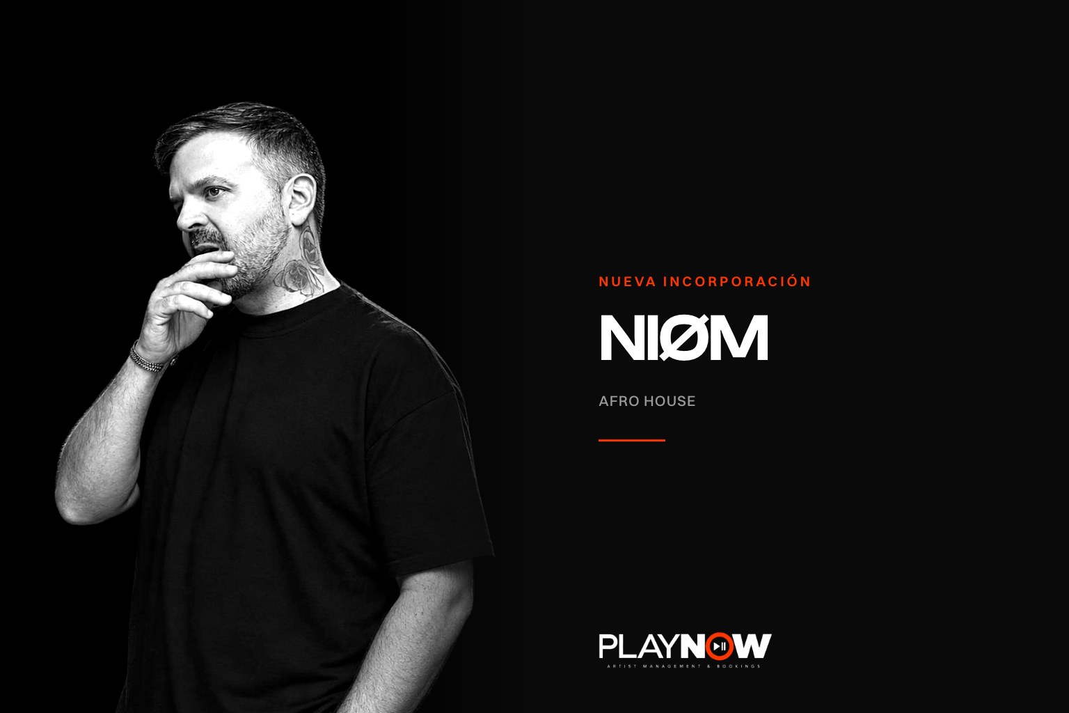 NIØM, DJ y productor de afro house, melodic house y progressive, retrato para PLAYNOW