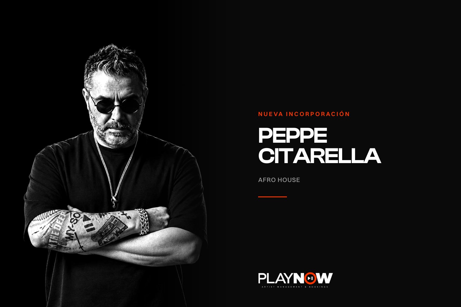 Peppe Citarella, DJ y productor italiano de afro house, retrato para PLAYNOW