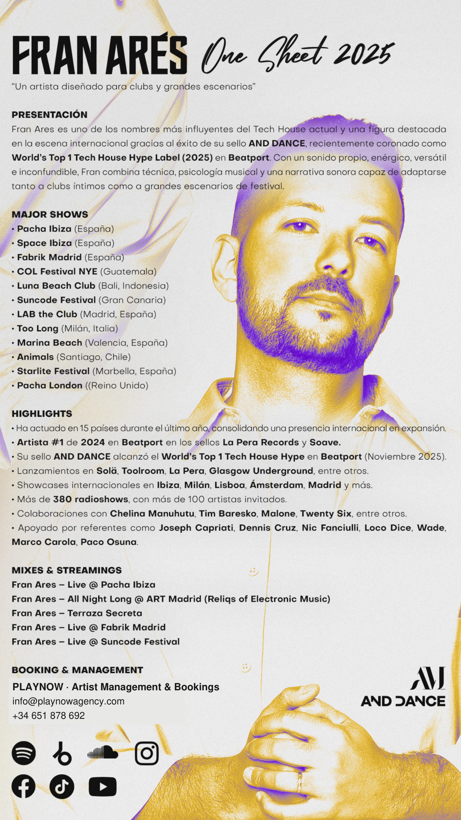 Fran Arés · Press kit · 1/1